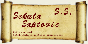 Sekula Šaptović vizit kartica